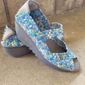 Bernie Mev Halle Mary Jane Wedge - Blue